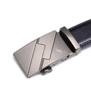 West Louis™ Genuine Leather Luxury Strap Male Black3 / 110cm - West Louis