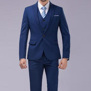 West Louis™ - Luxury Slim Fit 3-pieces Suit(Jacket+Vest+Pants) Blue / S - West Louis