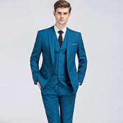 West Louis™ - Luxury Slim Fit 3-pieces Suit(Jacket+Vest+Pants) Light Blue / S - West Louis