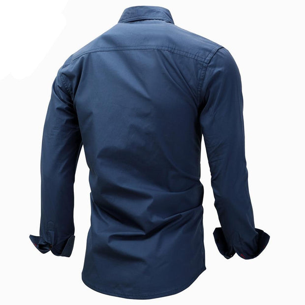 West Louis™ Solid Color Slim Fit Business Dress Shirt