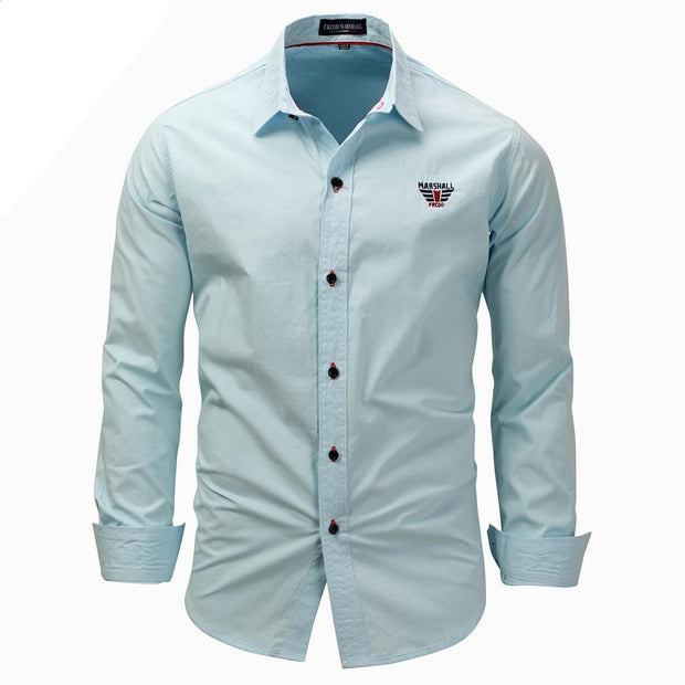 West Louis™ Solid Color Slim Fit Business Dress Shirt