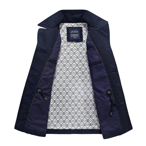 West Louis™ Long Section Fashion Trench Coat  - West Louis