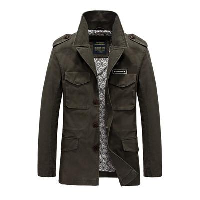 West Louis™ Long Section Fashion Trench Coat armygreen / L - West Louis