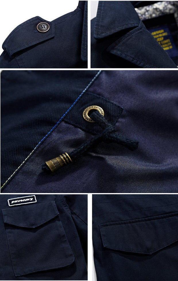 West Louis™ Long Section Fashion Trench Coat  - West Louis