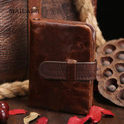 West Louis™ Leather Short Folding Wallet  - West Louis