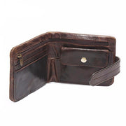 West Louis™ Leather Short Folding Wallet  - West Louis