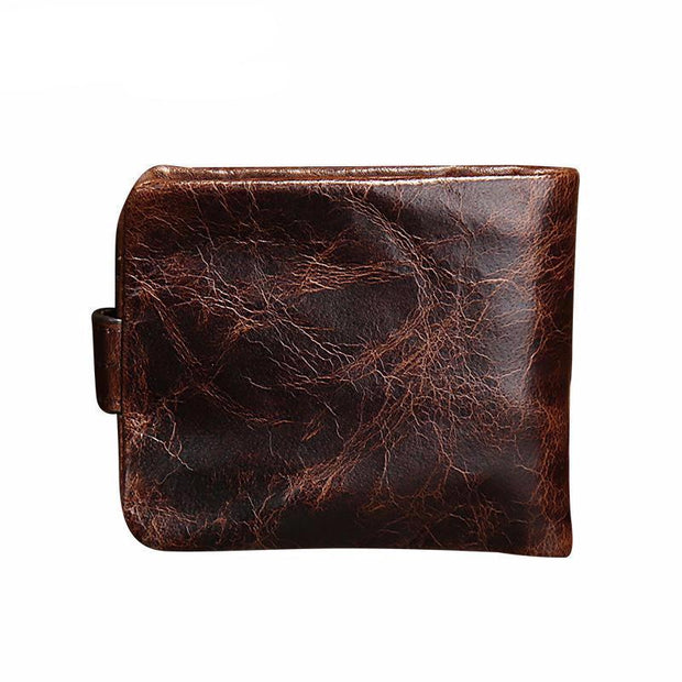 West Louis™ Leather Short Folding Wallet  - West Louis