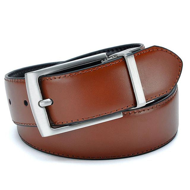West Louis™ Designer High Quality Genuine Leather Belt Brown / 100cm 32to35 Inch - West Louis