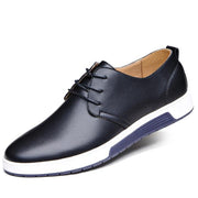 West Louis™ Casual Leather Comfortable Flat Shoes Black / 6 - West Louis