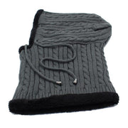 West Louis™ Winter Knitted Hat Beanie Scarf gray - West Louis