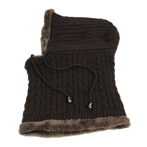 West Louis™ Winter Knitted Hat Beanie Scarf coffee - West Louis