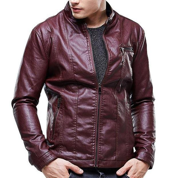 West Louis™ Top Quality PU Leather Jacket  - West Louis