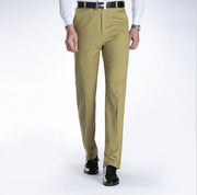 West Louis™ Business Casual Leisure Long Trousers Green / 29 - West Louis