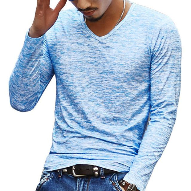 West Louis™ Stretch Pullover Chemise Tee Blue / M - West Louis