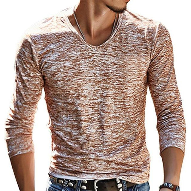 West Louis™ Stretch Pullover Chemise Tee Brown / M - West Louis