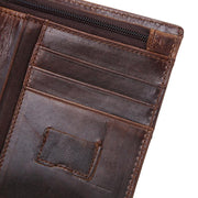 West Louis™ Leather Cowhide Money Bag Wallet  - West Louis