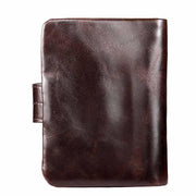 West Louis™ Retro Oil Wax Leather Short Wallet  - West Louis