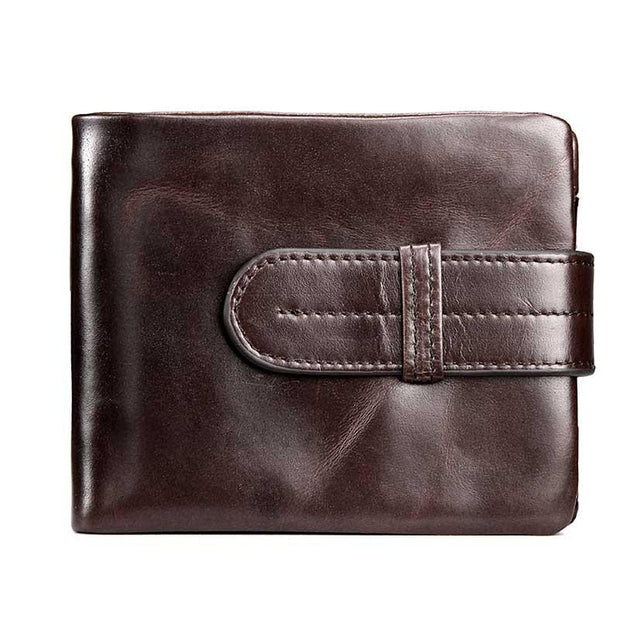 West Louis™  Oil Wax Genuine Leather Wallet  - West Louis