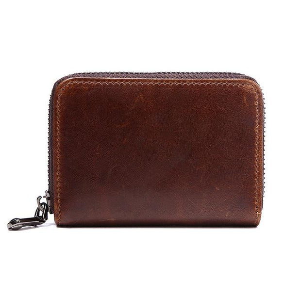 West Louis™ Multi-Functional Leather Bank Card Wallet Brown - West Louis