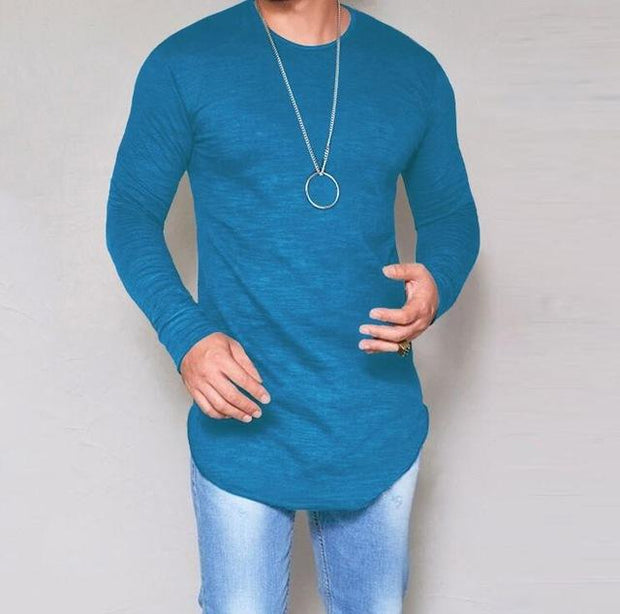 West Louis™ Fashion Elastic Soft Long Sleeve T Shirts Dark blue / S - West Louis