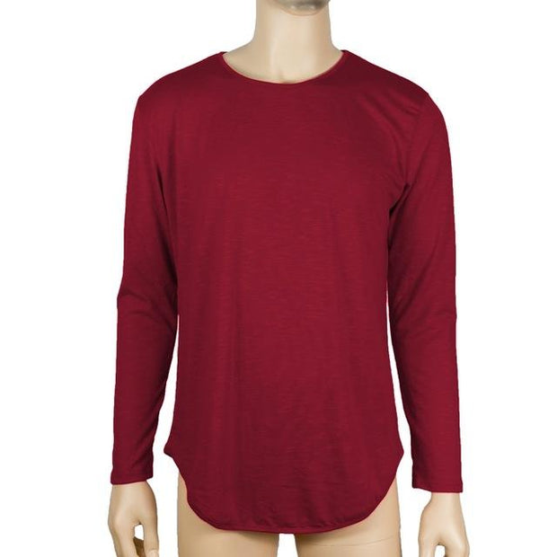 West Louis™ Fashion Elastic Soft Long Sleeve T Shirts Red / XL - West Louis