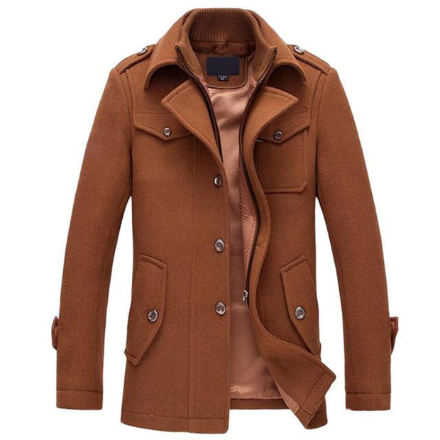 West Louis™ Wool Winter Warm Outerwear Coat Brown / L - West Louis