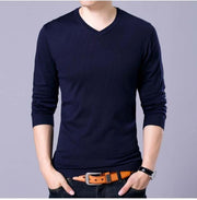 West Louis™ V-Neck Thin Sweater Pullover Blue / M - West Louis