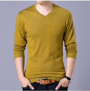West Louis™ V-Neck Thin Sweater Pullover Yellow / M - West Louis