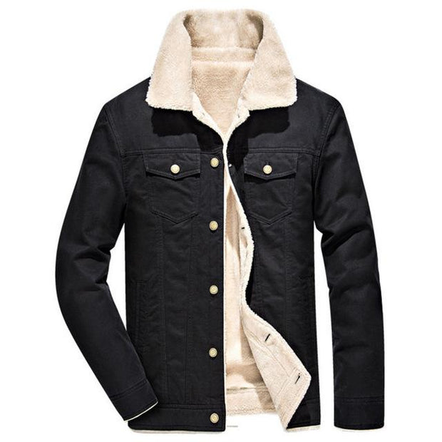 West Louis™ Bomber Thick Cotton Winter Jacket Black / M - West Louis