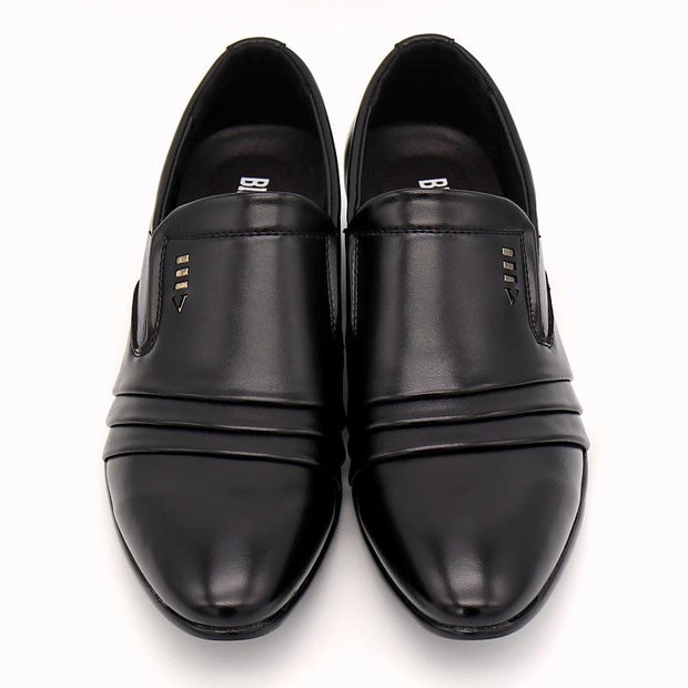 West Louis™ Dress Loafers Pointy Black Shoes  - West Louis