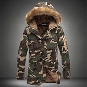West Louis™ Winter Camouflage Fur Hood Parka