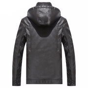 West Louis™ Detachable Slim Fashion Leather Jacket  - West Louis