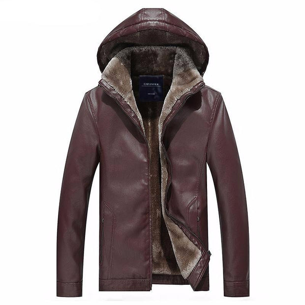 West Louis™ Detachable Slim Fashion Leather Jacket Red / M - West Louis