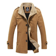 West Louis™ Lambswool Stand Collar Peacoat Khaki / M - West Louis