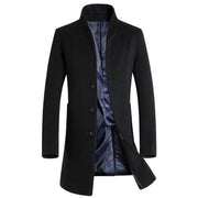 West Louis™ Formal Woolen Business-man Overcoat black / M - West Louis