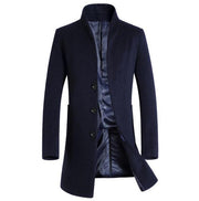 West Louis™ Formal Woolen Business-man Overcoat Navy blue / M - West Louis