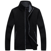 West Louis™ Velvet Cashmere Sweater Cardigan Black / M - West Louis