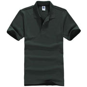 West Louis™ Designer Solid Cotton Polo Shirt [ 15 Colors ] Dark Green / L - West Louis
