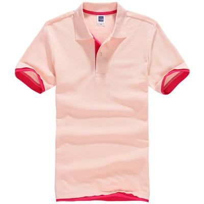 West Louis™ Designer Solid Cotton Polo Shirt [ 15 Colors ] Pink / L - West Louis