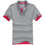 West Louis™ Designer Solid Cotton Polo Shirt [ 15 Colors ] Gray2 / L - West Louis