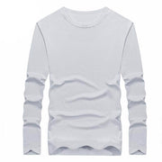 West Louis™ Cotton Solid Color Long Sleeved T Shirt White / XS - West Louis