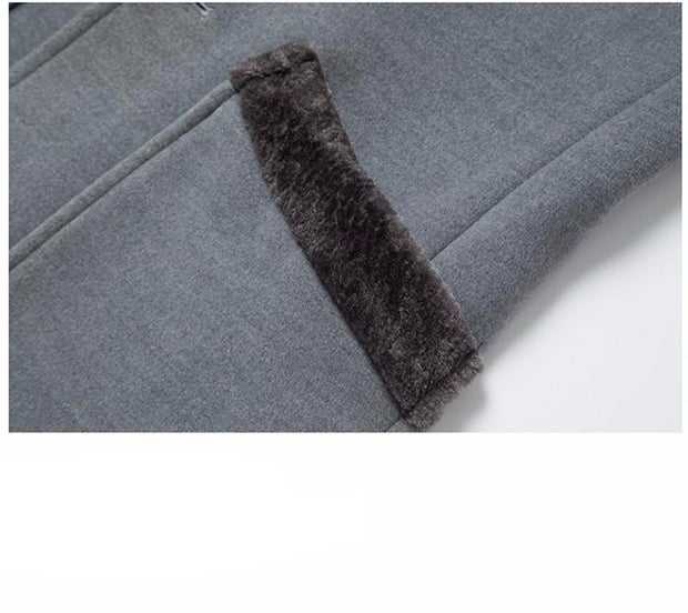 West Louis™ Splicing Collar Woolen Casual Trench Coat  - West Louis