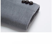 West Louis™ Splicing Collar Woolen Casual Trench Coat  - West Louis