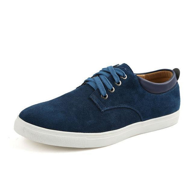 West Louis™ Frosted Suede Flat Shoes Blue / 9 - West Louis