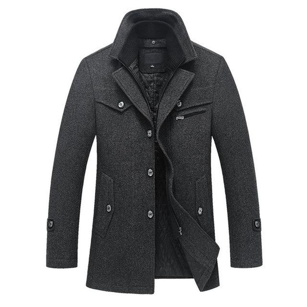 West Louis™ Winter Business-man Thick Coat Dark gray / M - West Louis