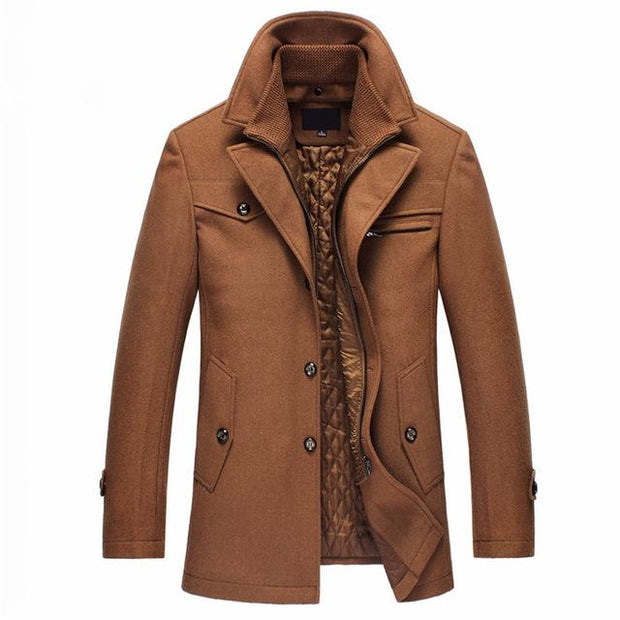 West Louis™ Winter Business-man Thick Coat brown / M - West Louis