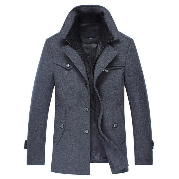 West Louis™ Winter Business-man Thick Coat gray / M - West Louis