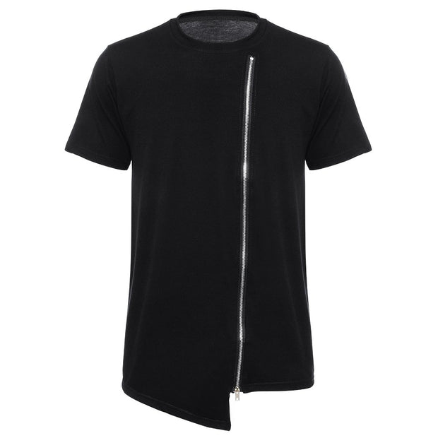 West Louis™ Leisure Tee Tops Asymmetrical T-Shirt Black / S - West Louis