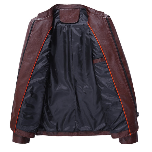 West Louis™ Autumn Soft PU Leather Motorcycle Jacket