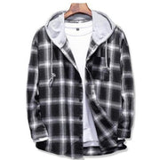 West Louis™ Plaid Casual Hooded Shirt